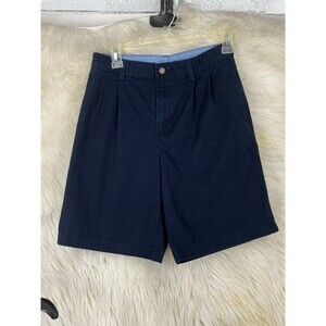 Class Club Navy Pleated Chino Shorts Kids Size 12 Regular Preppy School Uniform